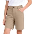 thumbnail image 3 of Gelikeya Uniform Shorts for Girls with Functional Pockets School Uniform Shorts for Girl Pants Basic Clothes Khaki, 7-8 Years, 3 of 9