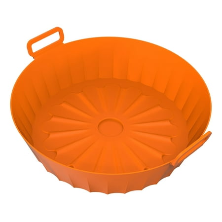 

Air Fryer Silicone Baking Tray Pot Soft and Flexible Tray with Handle for Air Fryer Steamer Oven
