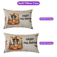 thumbnail image 5 of Happy Halloween Brittany Spaniel Witches Hat Pumpkin Carving Quilt Pillowcase Brittany Dog Lover Gifts Idea Throw Pillow Cover Bed Home Decor - 02019, 5 of 5