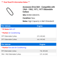 thumbnail image 2 of Accessory Drive Belt - Compatible with 1964 - 1965, 1971, 1977 Oldsmobile Cutlass, 2 of 2