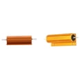 thumbnail image 2 of 2x Gold Aluminum Clad Power Resistor Resistance 100W, 1 Ohm 1R & 4 Ohm 4R, 2 of 10