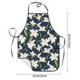 thumbnail image 2 of Pofeuu Lilies Flowers Print Aprons with Pockets, Cute Aprons for Kitchen, Cooking, Server, Barber, Chef Apron, 2 of 7