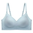 thumbnail image 3 of PEASKJP Bras for Women No Underwire Wireless Full Coverage Bra with Back and Side Support, Blue XL, 3 of 3