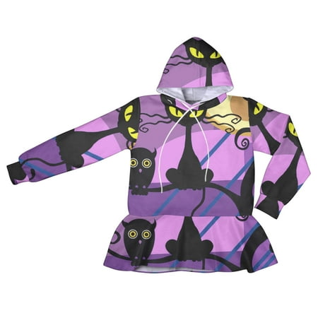 

Juebong Dress Deals Halloween Girls Casual Dress Clothes Long Sleeve Kids Midi Dresses Flowy Flare Swing Skirts Loose Cute One Piece