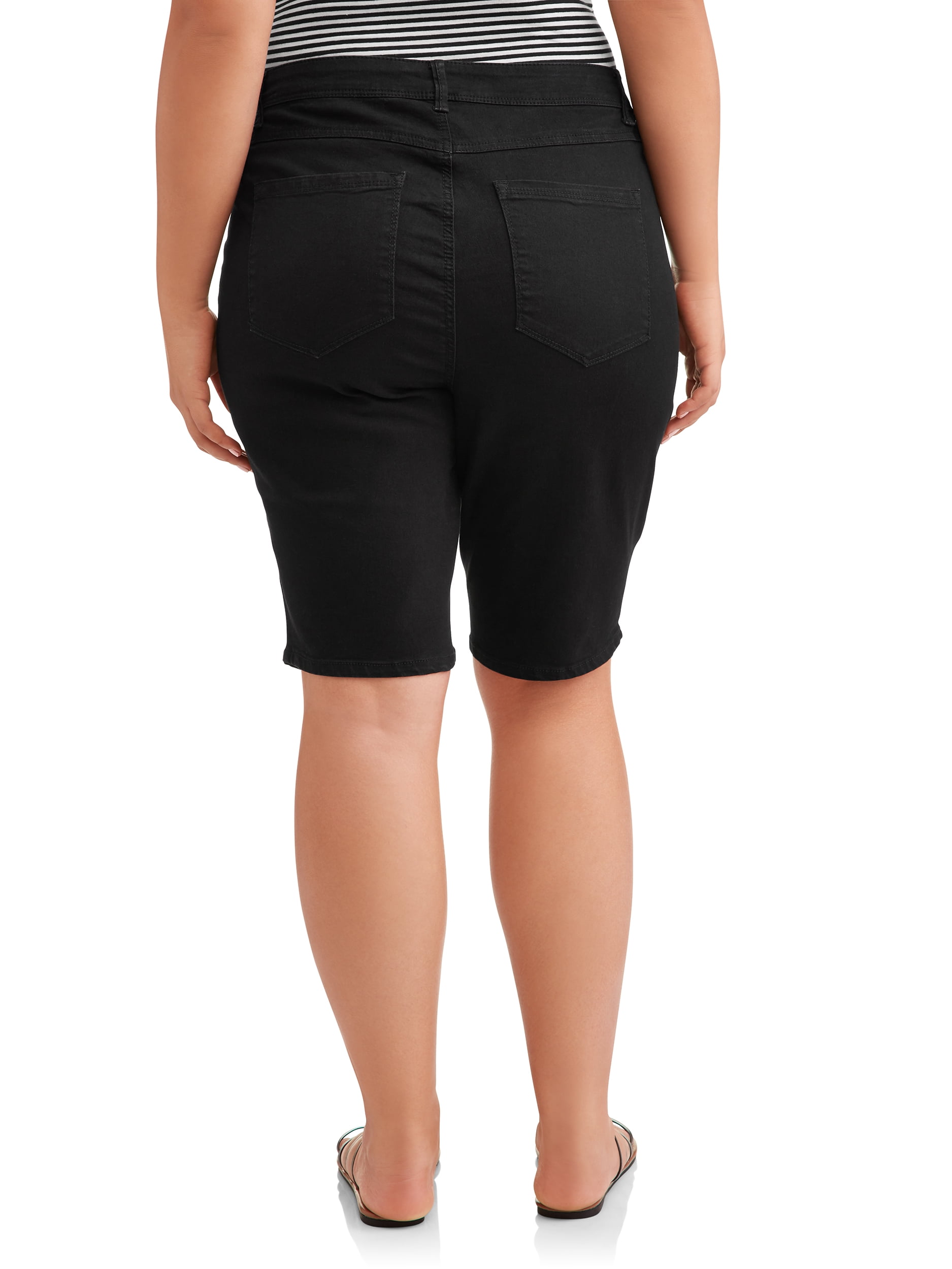 A3 Denim Women's Plus Size Bermuda Shorts, 11" Inseam, Sizes 16W-26W
