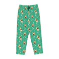 thumbnail image 6 of Uemuo Bulldog Puppy Flower Pattern Women's Wide Leg Palazzo Lounge Pants with Pockets Light Weight Loose Comfy Casual Pajama Pants-Small, 6 of 9