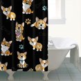 thumbnail image 4 of Cute Cartoon Corgi Shower Curtain 72"x72" ,Bathroom Decorative Shower Curtains Set with 12 Hooks,Modern Waterproof Washable Shower Curtain, 4 of 6