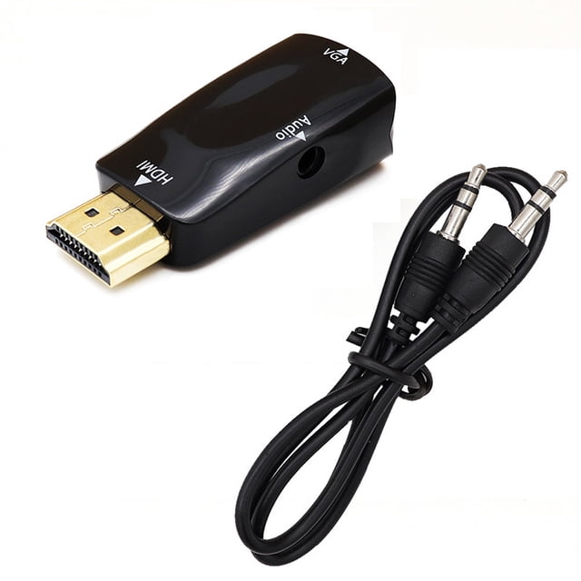 Convertidor de vídeo HD HDMI a VGA con audio Adaptador HDMI a VGA 1080p
