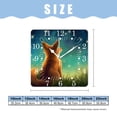 thumbnail image 2 of 14 Inch Wall Clock Battery Operated Square Clock for Office, Kitchen, Outdoor, Living Room,Fox and Stars Autumn Art, 2 of 4