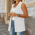 thumbnail image 6 of IUYRTFE Women's Lightweight Knit Open Front Vest Sleeveless Summer Casual Cardigan with Pockets, 6 of 8