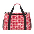 thumbnail image 1 of Disketp valentine day with heart Bolsa de Viaje Tipo Duffle, Bolso de Mano para Fin de Semana para Mujer, Bolsa de Gimnasio Ligera para Hombre, Esencial para Viajes, 1 of 7