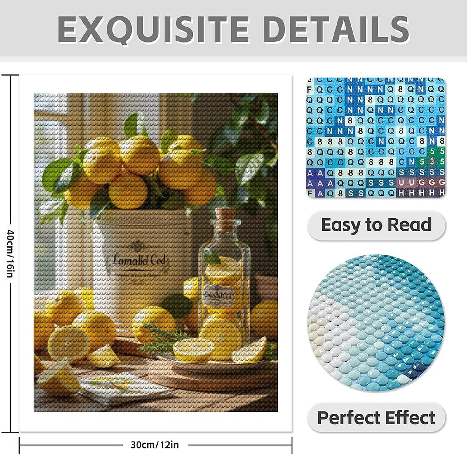 Diamond Art Kits for Adults - 5d Lemons Sunlight Kitchen Decor Freshness Diamond Painting for Adults, Diamond Art for Adults Beginners, Diamond Painting Kits for Adults for Home Wall Decor