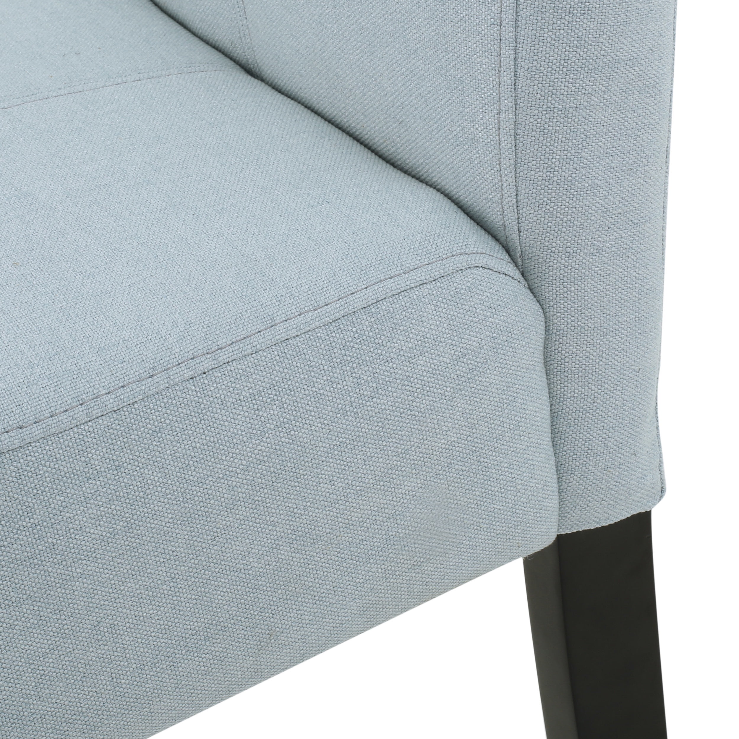 Noble House Nico Indoor Contemporary Fabric Dining Chairs, Set of 2, Light Sky