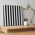thumbnail image 4 of Ships Next Day Canvas Wall Art 8"x8",Black Striped Wood Framed Canvas Print Painting,Modern Farmhouse Black and White Stripes Ready to Hang Small Picture Wall Decor for Home Bathroom Nursery Kitchen, 4 of 9