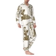 thumbnail image 2 of Lsque Olive Picking Pattern Long Sleeve Pajama Set for Men - Soft 2-Piece Sleepwear and Loungewear Set with Pockets, Comfy Nightwear-Medium, 2 of 7