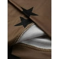 thumbnail image 4 of Daeful T-shirt à Col Rond T-shirt à Imprimé d'Étoiles T-shirt Chandail pour Femmes Ample à Manches Longues Hauts Kaki 4TG, 4 of 6