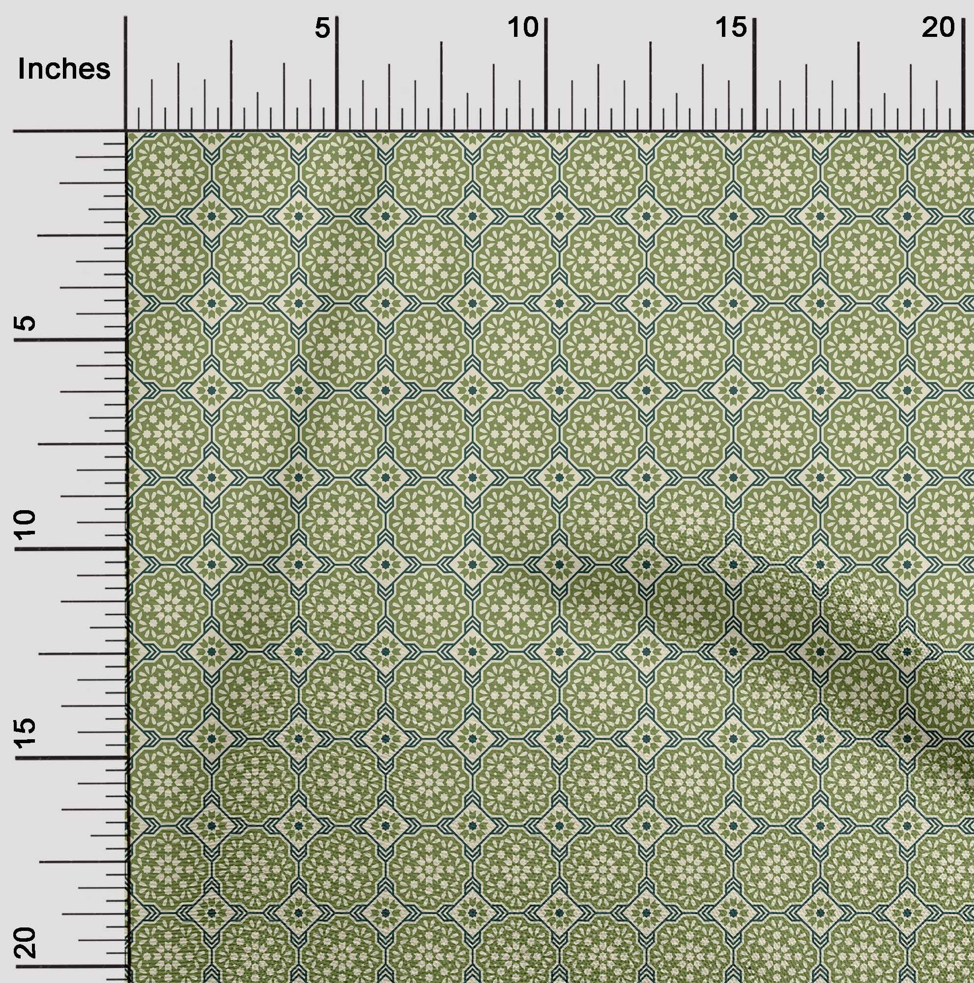Mosaic Mirage Green 42 Inch Cotton Poplin Pre Order