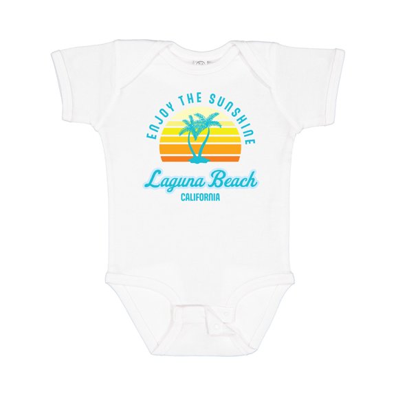 Inktastic Summer Enjoy the Sunshine Laguna Beach California in Blue Boys or Girls Baby Bodysuit
