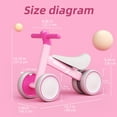 thumbnail image 6 of KORIMEFA Baby Balance Bike for 1 Year Old Girl Gifts, 10-36 Month Toddler Balance Bike, 4 Wheels Wheels Pre-School First Ride On Toys, 1st Birthday Gifts, Pink, 6 of 17