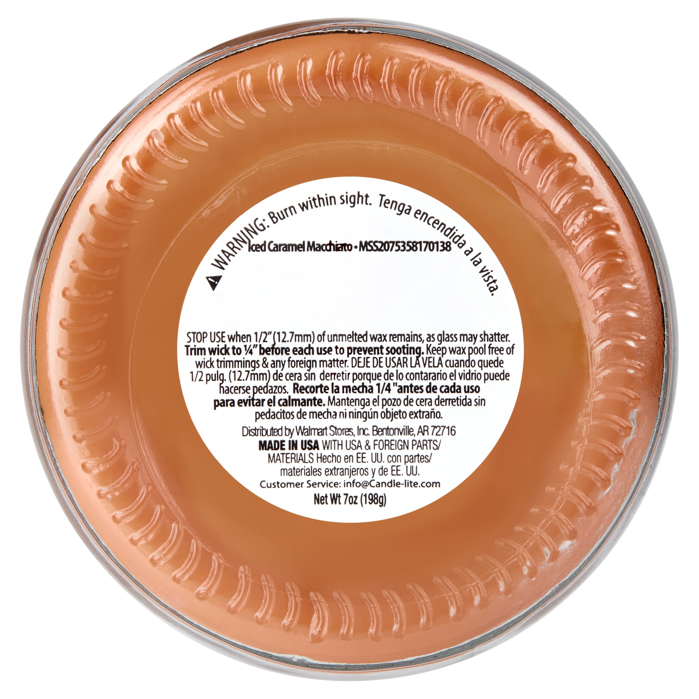 Mainstays Single-Wick Twist Glass Jar Scented Candle, Caramel Macchiato, 7 oz