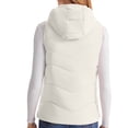 thumbnail image 4 of Womens 2024 Solid Vest Color Electric Heating Warm Electric Heating Sleeveless Jacket Zip Up Stand-Up Collar Tank Coat White XXXL, 4 of 4