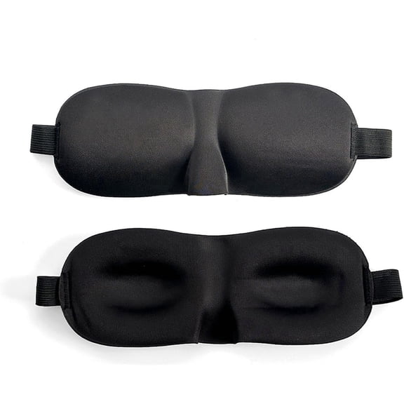 Nazarian 3D Contoured Sleeping Eye Mask – Black Travel Eye Cover for Night Rest - Soft Breathable Eye Mask for Sleeping - Comfortable for Men & Women