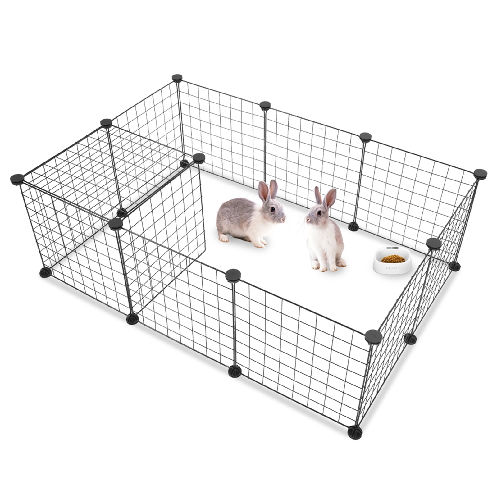 UWR-Nite Pet Playpen, Small Animals Cage DIY Wire Fence with Door for Indoor/Outdoor Use, Portable Yard Fence for Small Animal, Puppies, Kitties, Bunny, Turtle 56" x 28" x 14"