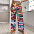 thumbnail image 2 of Flags Of All Countries Of The World Pajamas For Women Loose Retro Night Pajama Pants Comfortable Sleepwear Bottoms Homewear, 2 of 6