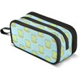 thumbnail image 1 of wonima02 Frog Large Capacity Pencil Case 3 Compartment Pen Pouch Storage Canvas Makeup Bag for School Office Teen Girl Boy Men Women, 1 of 1