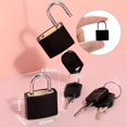 thumbnail image 2 of Amaxiu Suitcase Locks with Keys, 2.3cm Coloured Luggage Locks Metal Mini Keyed Padlock Small Locker Lock Padlocks 2pcs Travel Padlock Lock for Backpack Boxes Laptop Bag School Gym(B), 2 of 7