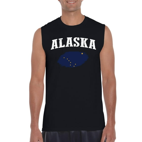Normal is Boring - Men's Graphic T-Shirt Sleeveless, up to Men Size 3XL - Alaska Flag