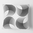 thumbnail image 2 of Designart Monochrome Geometric Pattern IX' Mid-Century Modern Throw Pillow - 18x18, 2 of 2