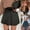 Black, variant on Idoravan Women's Basic Versatile Skirt Fashion Womens Sexy Pleated Skirt Zipper Solid A-line Skirt Mini Skirt