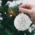 thumbnail image 6 of ABPWLY Home 3.14 Inch White Red Gold Silver Plastic Christmas Ball Ornaments Set of 4 Hanging Tree Decor Christmas Decorations Indoor, 6 of 7
