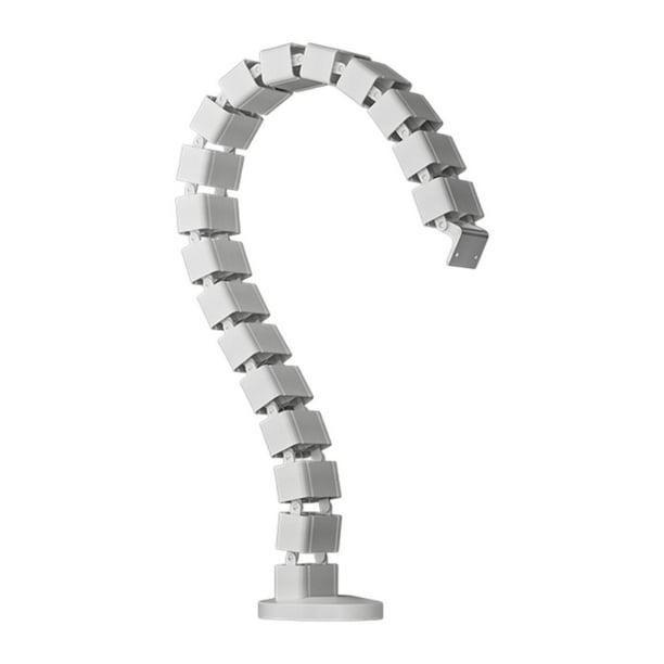 Kit de gestión de cables Vertebrae Tubo de enhebrado de cables Fácil de instalar Escritorio multiusos Blanco