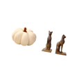 thumbnail image 5 of Dualoai Halloween Pumpkin Pillows Plush Sofa Cushion and Egyptian Cat Statues Bookends Decorative Figurines for Bedroom Office Housewarming Decor, 5 of 8