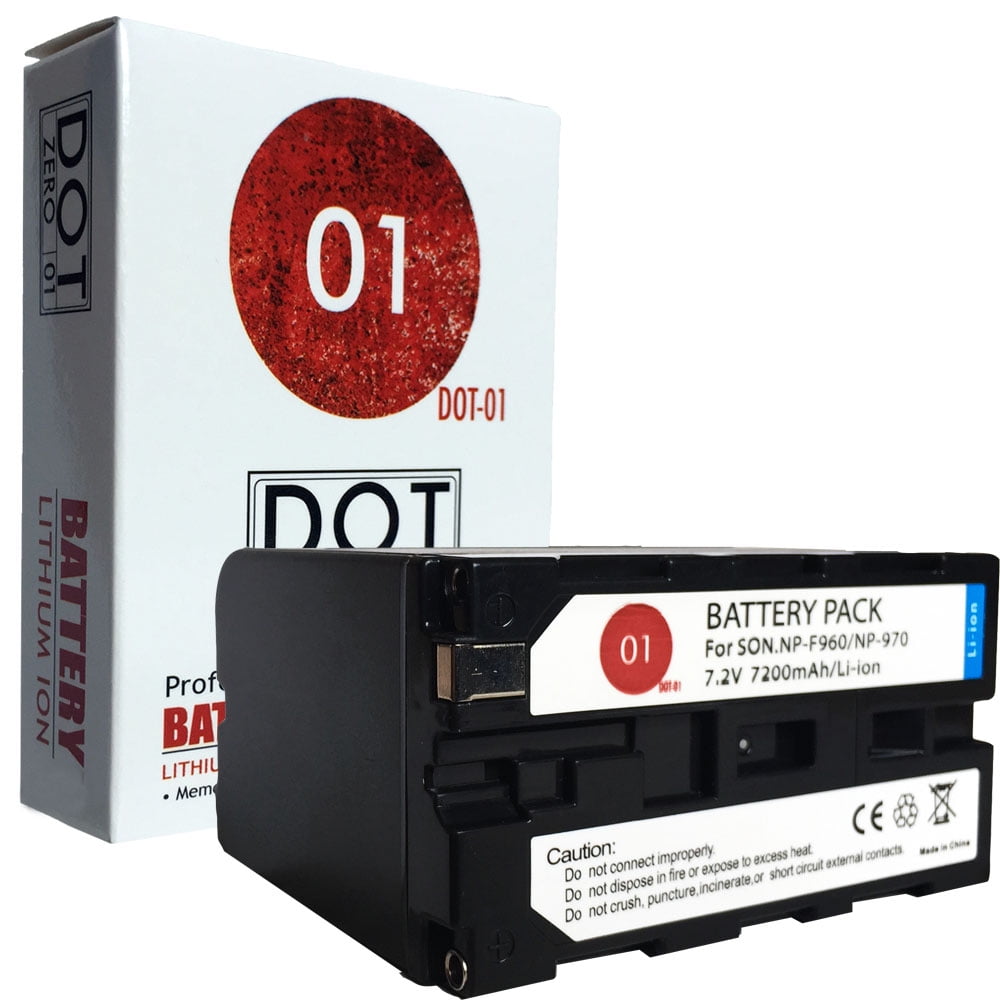 DOT01 Brand 7200 mAh Replacement Sony NPF970 Battery for Sony HVRV1U Camcorder and Sony F970