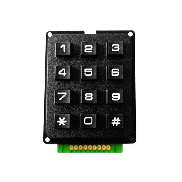 Pequeña matriz de matriz de microordenador de un solo chip 12 teclas 4 x 3 interruptor módulo de teclado numérico para Arduino L 1 unidad Speravity DZ3017-00B