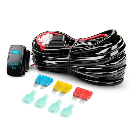 - Nilight 14AWG Heavy Duty Wiring Harness Kit for LED Light Bar 12V with 5Pin Laser On off LED Light Bar Rocker Switch -2 Connector, 2 Years Warranty