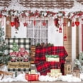 thumbnail image 4 of Merry Christmas Garden Flags for Outside, Buffalo Plaid with Pink Gnomes Truck Trees Small Yard Flags, Winter Xmas Seasonal Outdoor Decor for Farmhouse Holiday,12x18 Double Sided, 4 of 6