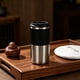 thumbnail image 4 of Vaso aislante, taza de viaje de acero inoxidable de 550 ml con tapa, diseño de bebida directa portátil para oficina en casa, 4 of 6
