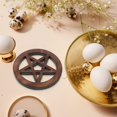 thumbnail image 4 of Wooden Pentagram Ornament for Metaphysical Decor Light Brown Crafted Solid Wood, 4 of 4