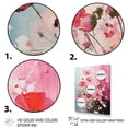 thumbnail image 3 of Designart "Spring Petals of Pink Fuchsia" Floral Framed Wall Art - Traditional Pink Fuschia Living Room Framed Canvas Art, 3 of 6