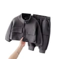thumbnail image 3 of Dpytoraw Girls Athletic Set Stand Collar Zip Top Jogger Pants Kids Sporty Outfits Sizes 2-3 Years, 3 of 3