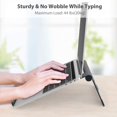 thumbnail image 2 of Adjustable Laptop Stand, Laptop Riser, Aluminum Notebook Holder Stand Compatible with MacBook, Air, Pro, Dell XPS, HP, Samsung, Alienware, More Laptops up to 17.3"- Dark Grey, 2 of 6