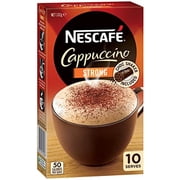 Nescafe Cappuccino Strong Creamy And Frothy Coffee Mix Sachets 10 Pack