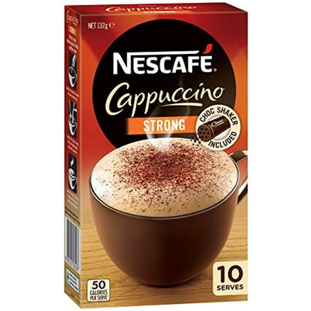Nescafe Cappuccino Strong Creamy And Frothy Coffee Mix Sachets 10 Pack