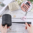 200M Raffia Paper Ribbon for Craft Packaging Accessories Black 2~5mm ...