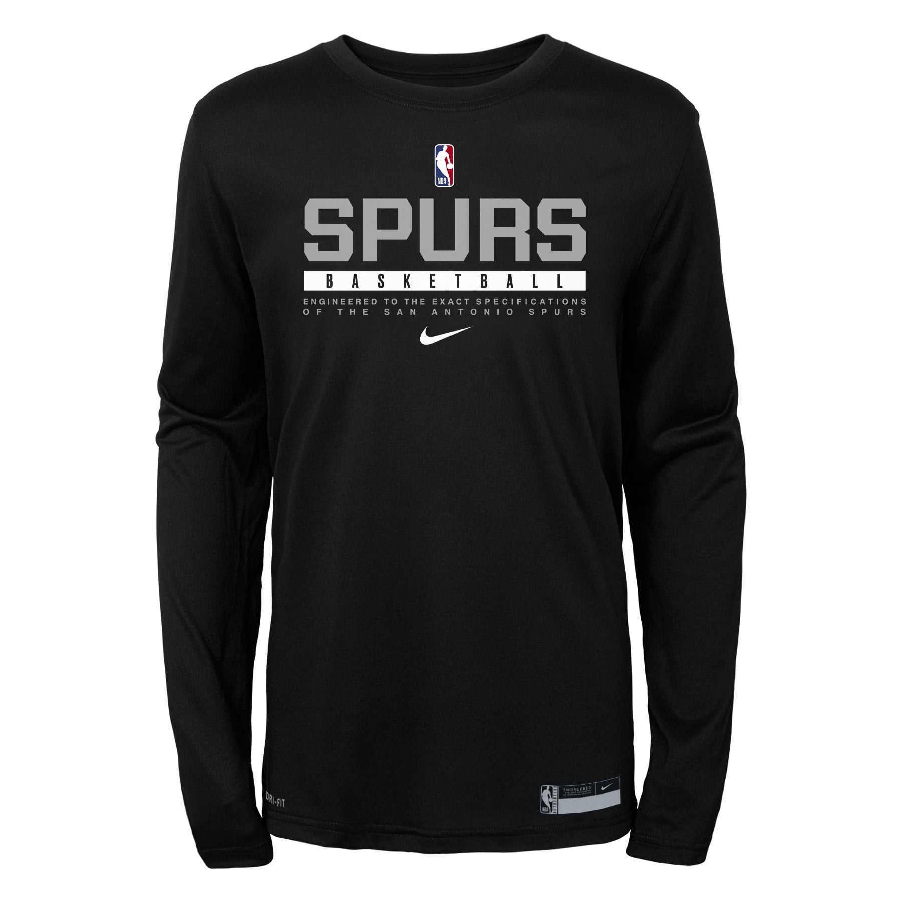 Vil ikke Indflydelsesrig Stærk vind Nike NBA Youth (8-20) San Antonio Spurs Practice Long Sleeve T-Shirt -  Walmart.com