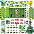 thumbnail image 2 of Decoraciones de cumpleaños de fútbol, vajilla desechable, plato, taza, servilletas de paja, Fondo de globos, suministros para fiestas de Baby Shower, 2 of 5